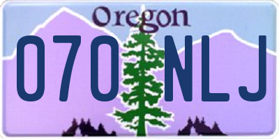 OR license plate 070NLJ