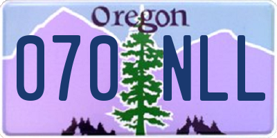 OR license plate 070NLL