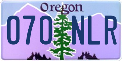 OR license plate 070NLR