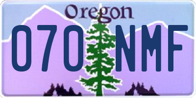 OR license plate 070NMF
