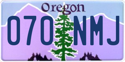 OR license plate 070NMJ