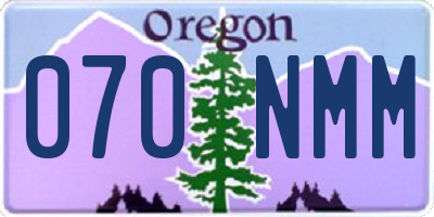 OR license plate 070NMM
