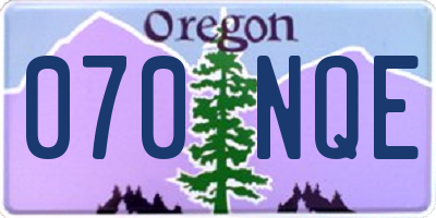 OR license plate 070NQE