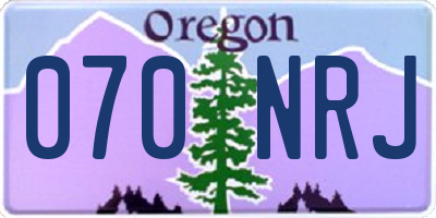 OR license plate 070NRJ