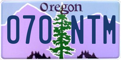 OR license plate 070NTM