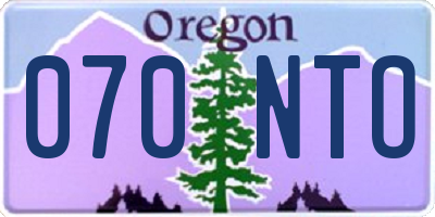 OR license plate 070NTO