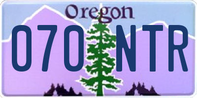 OR license plate 070NTR