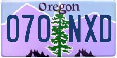 OR license plate 070NXD
