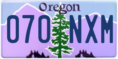 OR license plate 070NXM