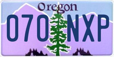 OR license plate 070NXP