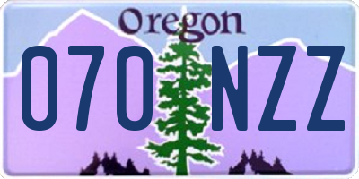 OR license plate 070NZZ