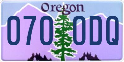 OR license plate 070ODQ