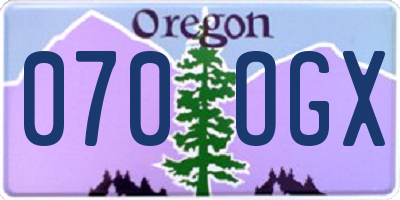 OR license plate 070OGX