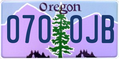 OR license plate 070OJB