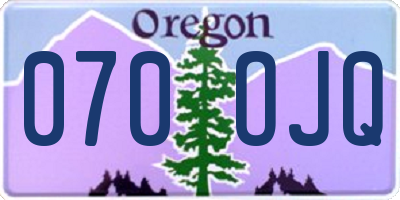 OR license plate 070OJQ