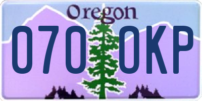OR license plate 070OKP