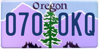 OR license plate 070OKQ