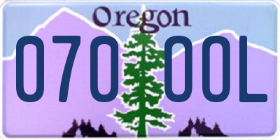 OR license plate 070OOL