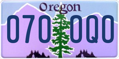 OR license plate 070OQO