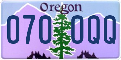OR license plate 070OQQ