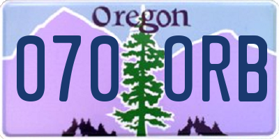 OR license plate 070ORB