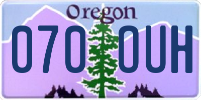 OR license plate 070OUH