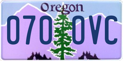 OR license plate 070OVC