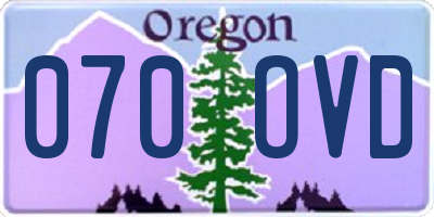 OR license plate 070OVD