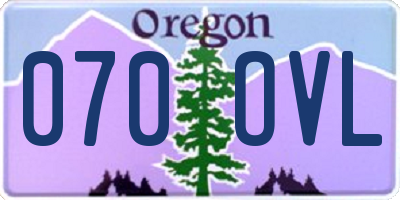 OR license plate 070OVL