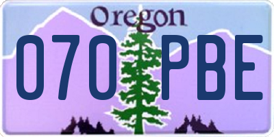 OR license plate 070PBE