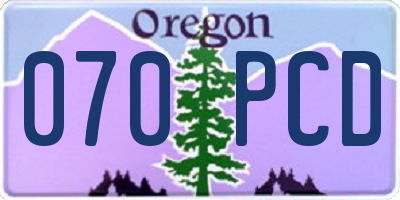 OR license plate 070PCD