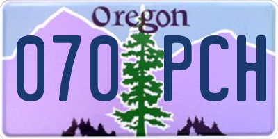 OR license plate 070PCH