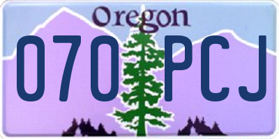 OR license plate 070PCJ