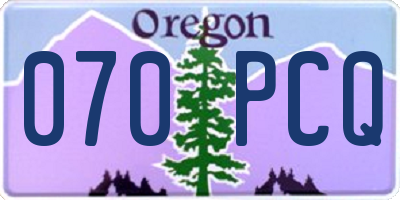 OR license plate 070PCQ