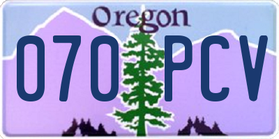 OR license plate 070PCV