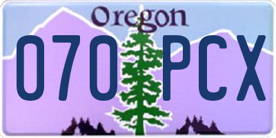 OR license plate 070PCX