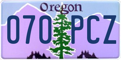 OR license plate 070PCZ