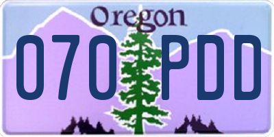 OR license plate 070PDD