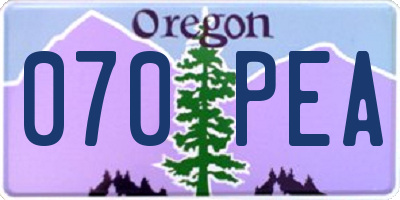 OR license plate 070PEA