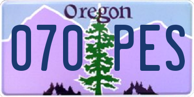 OR license plate 070PES