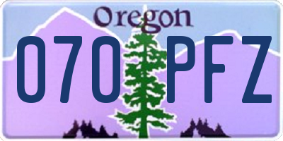 OR license plate 070PFZ