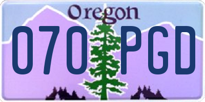 OR license plate 070PGD