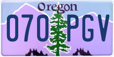 OR license plate 070PGV