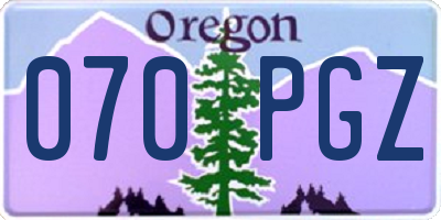 OR license plate 070PGZ