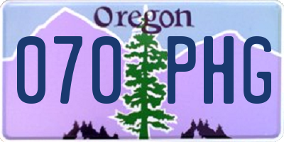 OR license plate 070PHG