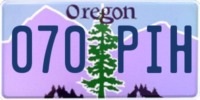 OR license plate 070PIH