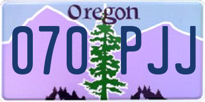 OR license plate 070PJJ