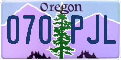 OR license plate 070PJL