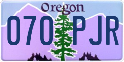 OR license plate 070PJR