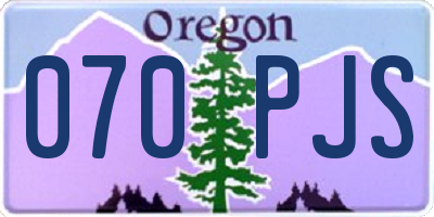 OR license plate 070PJS